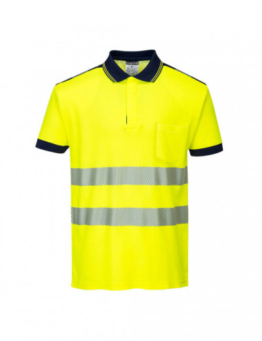 Koszulka polo ostrzegawcza pw3 żółto/granatowy Portwest
