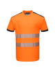 PW3-Warn-T-Shirt orange/marineblau Portwest