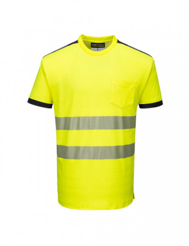 T-shirt ostrzegawczy pw3 żółto/czarny Portwest