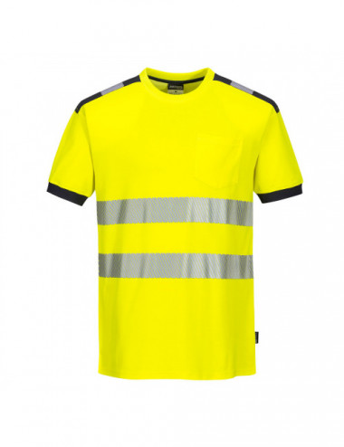 T-shirt ostrzegawczy pw3 żółto/szary Portwest