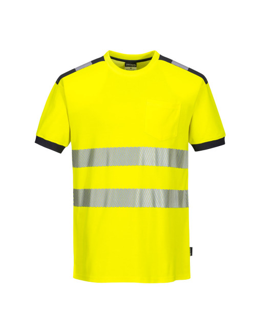 PW3-Warn-T-Shirt gelb/grau Portwest