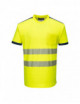 2Pw3 hi-vis t-shirt yellow/navy Portwest