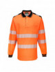 Koszulka ostrzegawcza polo pw3 z długim rękawem pomarańczowo/czarny Portwest