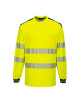 Pw3 long sleeve hi-vis t-shirt yellow/black Portwest