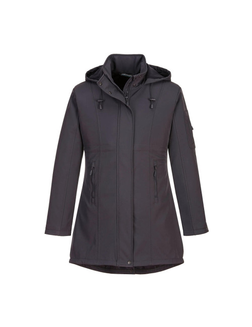 Carla coal gray softshell jacket Portwest
