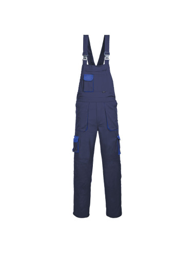 Zweifarbige Texo-Latzhose in Marineblau von Portwest Portwest