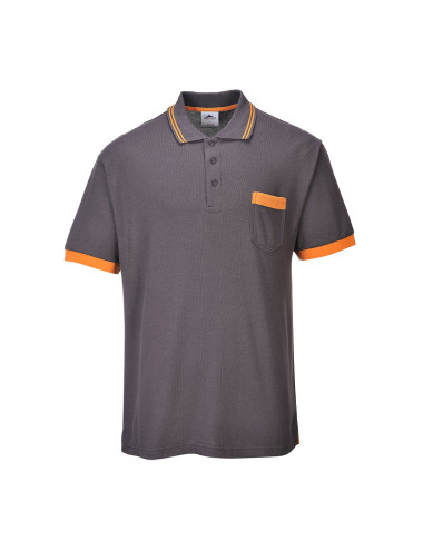 Contrast polo shirt texo grey Portwest Portwest
