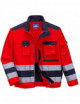 Lille-Rot/Marineblaues Portwest-Sweatshirt mit hoher Sichtbarkeit