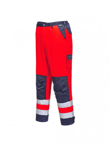 Lyon hi-vis trousers red/navy Portwest
