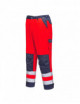 2Lyon hi-vis trousers red/navy Portwest