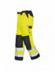 Lyon hi-vis trousers yellow/navy Portwest
