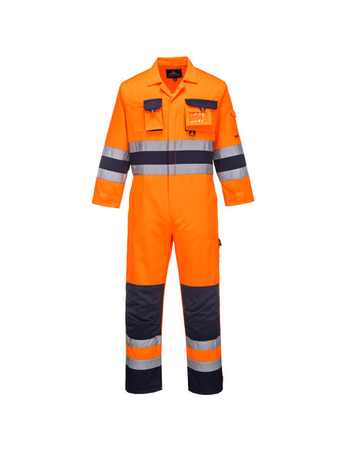 Nantes hi-vis coverall orange/navy Portwest