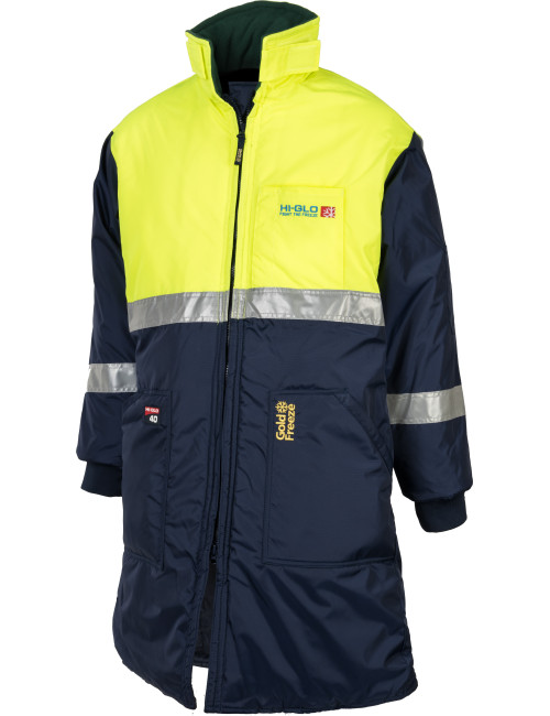 Lange Bekleidungsjacke für Gefrier- und Kühlhäuser Hi-Glo 40 bis -83,3 Goldfreeze