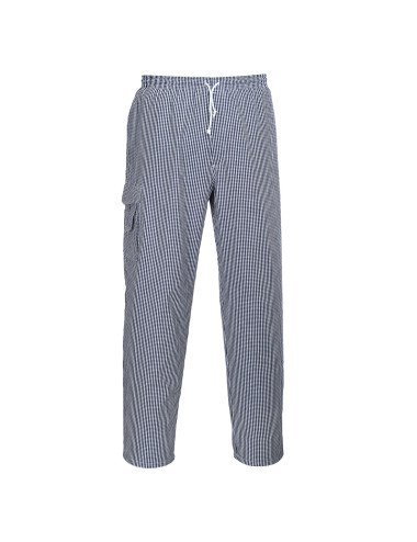 Chef trousers chester blue check Portwest
