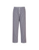 Bromley blue check tall chef trousers Portwest