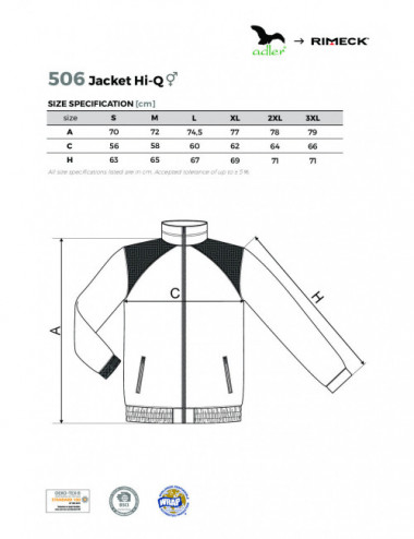Polar unisex jacket hi-q 506 steel Adler Rimeck