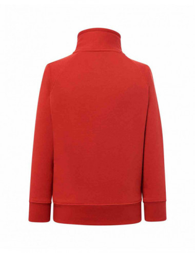 Kinder-Sweatshirt mit durchgehendem Reißverschluss – rot Jhk