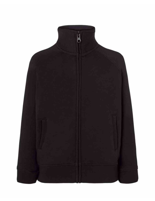 Bluza dresowa dziecięca kid full zip bk - black Jhk