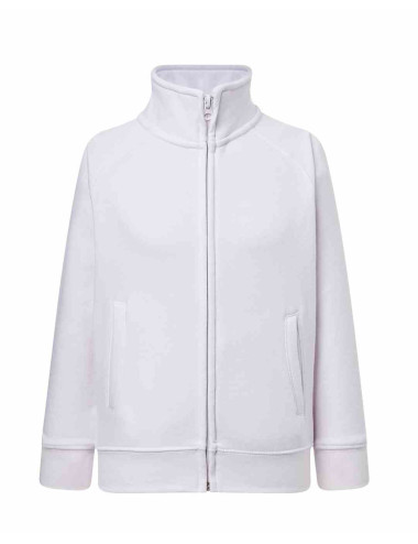 Bluza dresowa dziecięca kid full zip wh white Jhk