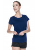2Schweres marineblaues Promostars-T-Shirt für Damen