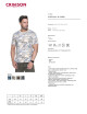 Purpurrot geschnittenes Herren-T-Shirt CAMO LIGHT CAMO mit militärischem Stickdruck