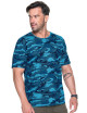 Crimson cut men`s t-shirt CAMO BLUE CAMO under embroidery print