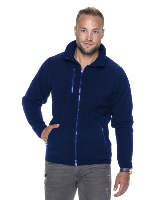 Promostars Herren SWEATSHIRT FOXY NAVY BLUE mit Ihrem eigenen gestickten Logo