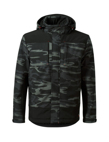 Herren-Winter-Softshelljacke Vertex Camo W56 Camouflage Dunkelgrau Malfini Rimeck®