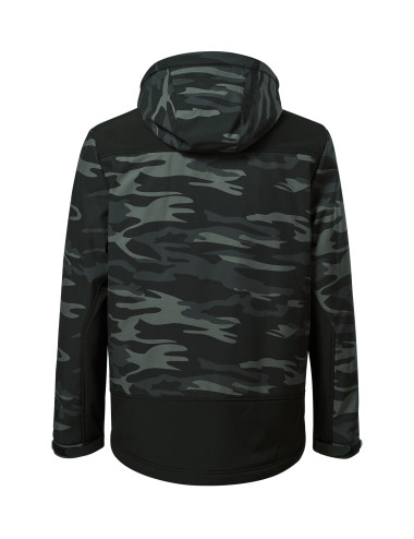 Men`s winter softshell jacket vertex camo w56 camouflage dark gray Malfini Rimeck®