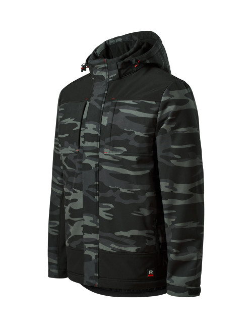 Men`s winter softshell jacket vertex camo w56 camouflage dark gray Malfini Rimeck®