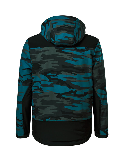 Men`s winter softshell jacket vertex camo w56 camouflage petrol Malfini Rimeck®