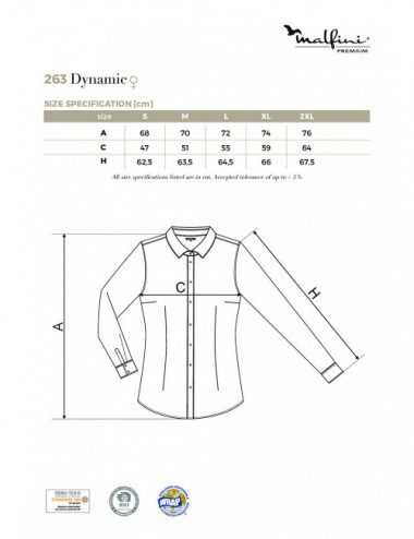 Premium® koszula damska dynamic 263 kawowy Adler Malfini