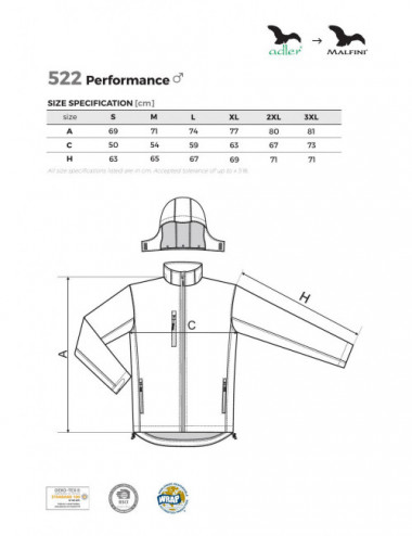 Adler Malfini® Men's Performance 522 Cobalt Softshell Jacket
