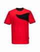 2T-shirt pw2 czerwono/czarny Portwest
