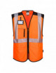 PW3 Executive Warning Vest Orange/Black Portwest
