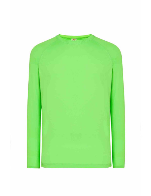 "Men's JHK Sport Man LS T-Shirt - Lime Fluor, Perfect for Printing & 