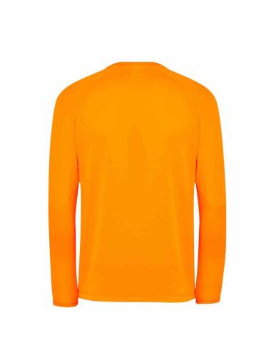 "Men's JHK Sport Man LS T-Shirt - Fluor Orange, Ideal for Prints & Lo