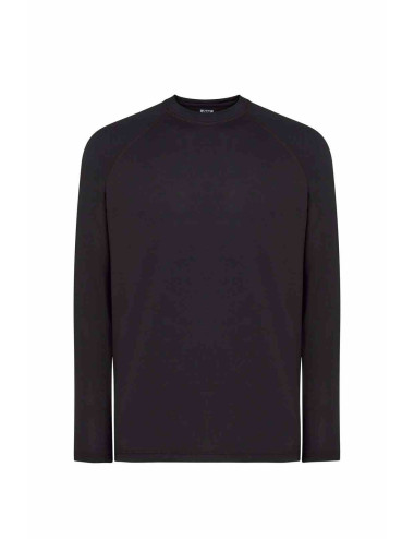 Herren-T-Shirt Sport Man ls bk - schwarz Jhk