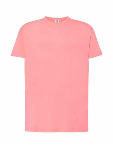 "Koszulka Męska JHK TSRA 150 - Fucsia Fluor, 100% Bawełna, Rozm. do