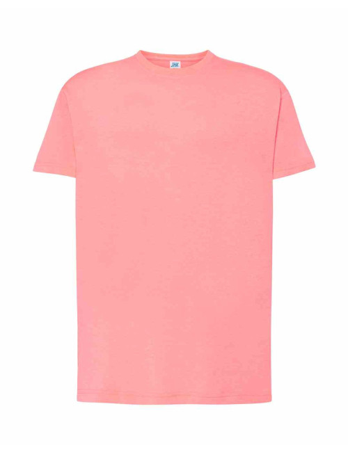 "Koszulka Męska JHK TSRA 150 - Fucsia Fluor, 100% Bawełna, Rozm. do