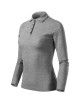 Damen Poloshirt Piqué Polo LS 231 Dunkelgrau Melange Adler Malfini®