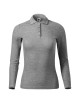 Damen Poloshirt Piqué Polo LS 231 Dunkelgrau Melange Adler Malfini®