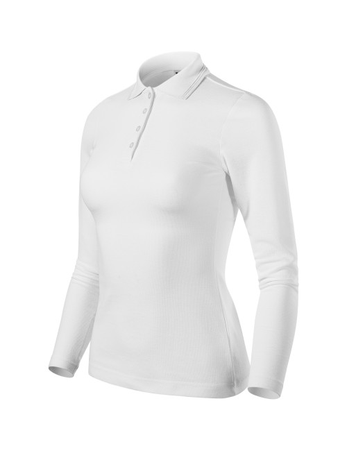 Damen Poloshirt Piqué Polo LS 231 Weiß Adler Malfini®