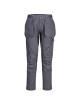 Hose mit Holstertaschen Bx2 Stretch Metallic-Grau Portwest