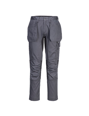 Spodnie z kieszeniami kaburowymi wx2 stretch metaliczny szary Portwest