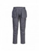 Trousers with holster pockets wx2 stretch metallic grey Portwest