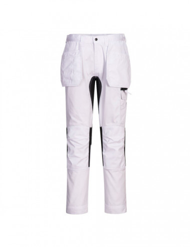 Spodnie z kieszeniami kaburowymi wx2 stretch biały Portwest