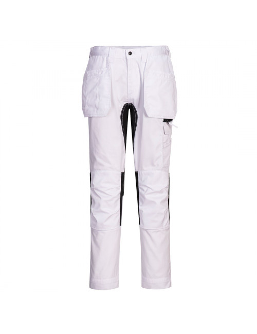Spodnie z kieszeniami kaburowymi wx2 stretch biały Portwest