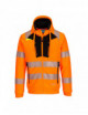 Warning hoodie with hood dx4 orange/black Portwest
