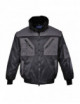 2Two-tone pilot-style jacket. Black/gray Portwest.
